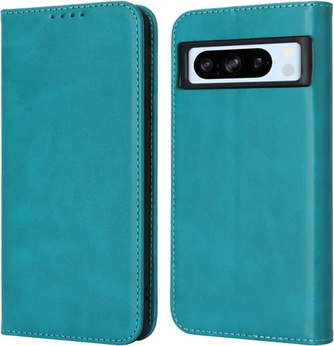 Vista 11 de Havaya Funda tipo cartera para Google Pixel 6 Pro con tarjetero para Pixel 6 Pro 5G, funda abatible con ranuras para tarjetas de crédito, piel