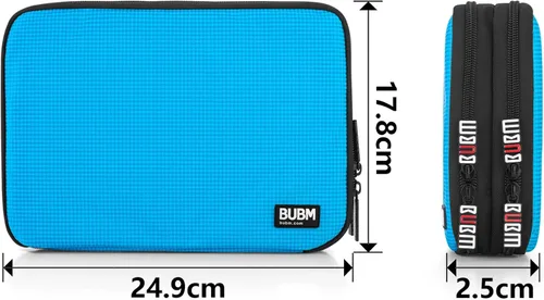 Vista 6 de Organizador de equipaje con doble capa para viajes BUBM, para llevar dispositivos y accesorios electrónicos., Azul, 2 capas M Bolsa de viaje