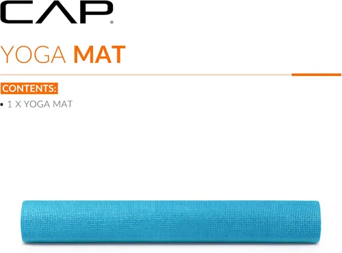 Vista 2 de CAP Non-Slip Yoga Mat for Home Workout & Pilates, Lightweight Exercise Fitness Mat with Textured Grip Surface, Portable Roll-Up Yoga Mat for Women &