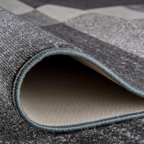 Vista 7 de Rugshop Modern Boxes - Alfombra antideslizante para sala de estar y dormitorio, color gris, 20 x 30 pulgadas