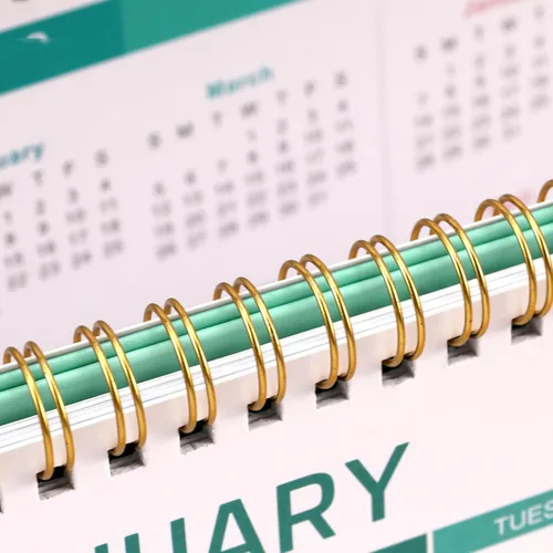 Vista 6 de Calendario de escritorio 2026-2027, calendario 2026-2027, julio de 2026 a diciembre de 2027, 9.8 x 8.3 pulgadas, calendario de escritorio con tapa