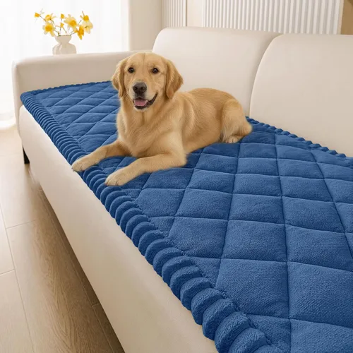 Vista 25 de Smiry Couch Cover for Dogs, Non Slip Washable Pet Sofa Protector for Large Dogs, Cats, Fuzzy Plush Sofa Covers Backrest & Armrest, Against Fur, Dirt