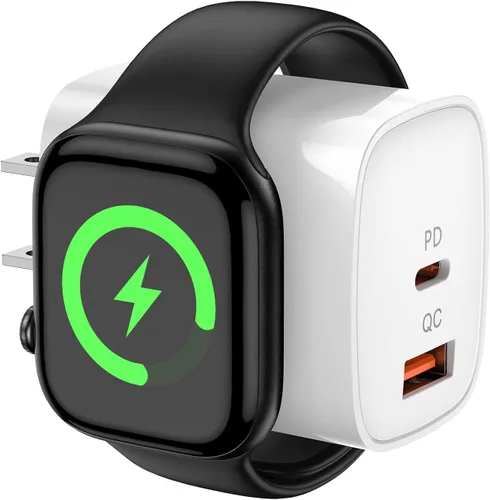 Vista 8 de Cargador portátil para Samsung Watch, Galaxy Watch para Samsung Galaxy Watch 8/8 Classic/7/Ultra/6 Classic/5/5 Pro, 20 W, bloque de carga rápida