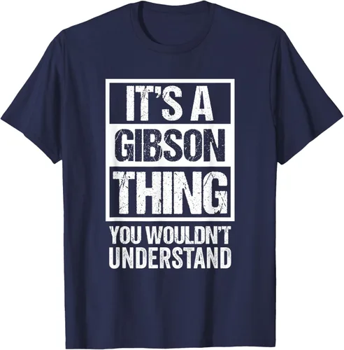 Vista 51 de It's A Gibson Thing You would Not Understand - Camiseta con nombre familiar, Negro, S