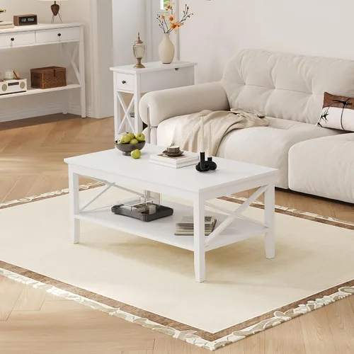 Vista 11 de Mesa de centro ChooChoo Oxford con patas más gruesas, mesa de centro de madera negra con almacenamiento para la sala de estar