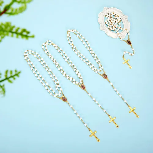 Vista 5 de Jadive Lady Guadalupe Scented Rosary Beads Necklace Bulk