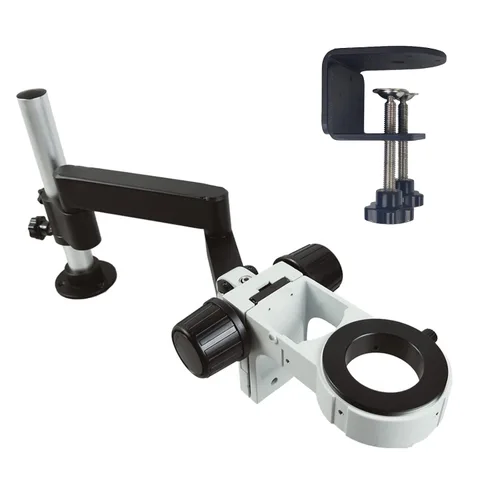 Vista 10 de Brazo giratorio universal articulado para microscopio, brazo de soporte para microscopio con abrazadera para microscopio profesional trinocular