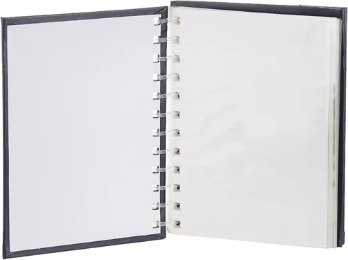 Vista 3 de Pioneer Photo Albums Caballete de 50 bolsillos en espiral de cuero sintético para álbumes de fotos de 4 x 6 pulgadas, azul marino