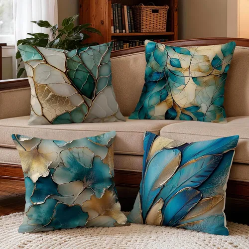 Vista 34 de OBSEDE - Fundas para cojín de mármol negro y dorado abstracto, 18 × 18 pulgadas, juego de 4, fundas para cojines de sofá, cama, salón, decoración