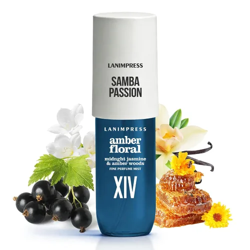 Vista 13 de Fragancia para el cabello y el cuerpo de 3 onzas líquidas, Eau de Parfum para mujer, aroma cálido, perfume n.º 2, aroma floral de fruta, con notas