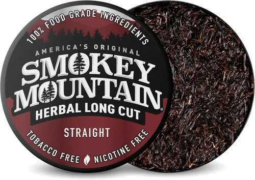 Vista 2 de Smoky Mountain Herbal Long Cut – Recto – Caja de 10 latas - Rapé sin tabaco y sin nicotina