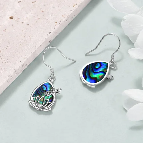 Vista 5 de Aretes de conejillo de indiaspingüinogatobúhopavo realsetanutriapatobulldogzorroladybug para mujer, regalos de conejillo de indias, plata de ley