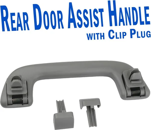 Vista 4 de Osompar Manija de asistencia para puerta trasera interior con enchufe de clip (gris claro) compatible con Lexus GX470 2003 2004 2005 2006 2007 2008