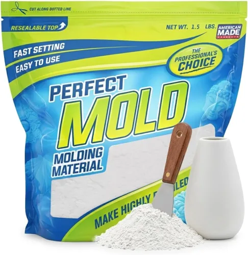 Vista 10 de Material de moldeo de alginato perfecto, polvo no tóxico para fabricar moldes para fundición de vida, fundición a mano, huellas de bebé, moldes