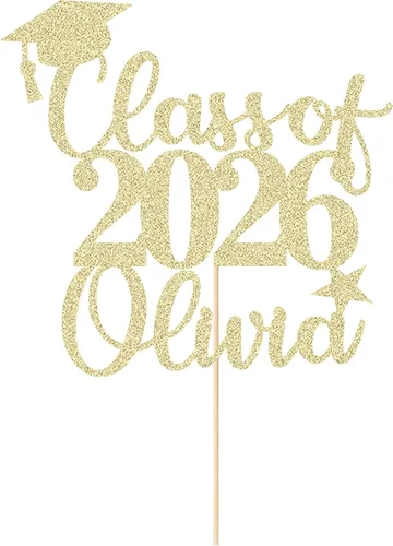 Vista 7 de Decoración para tarta de graduación 2025 personalizada para la clase de 2025 Felicidades 2025, regalo para graduación de graduación, decoración