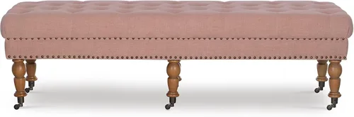 Vista 6 de Linon Hattie - Banco lavado, color rosa