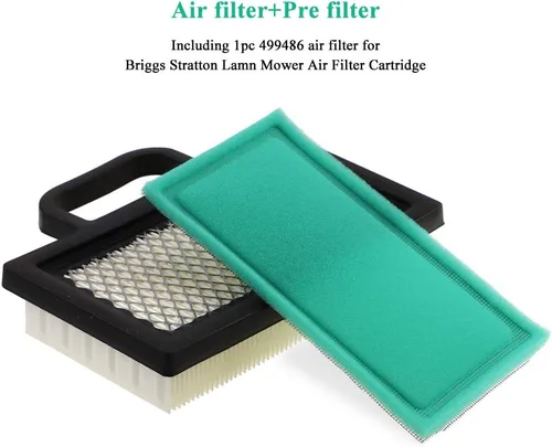 Vista 5 de 698754 499486 Filtro de aire 696854 Filtro de aceite para briggs stratton Intek Extended Life Series V-Twin 18-26 HP Engine 499486S Air AM125424 Kit