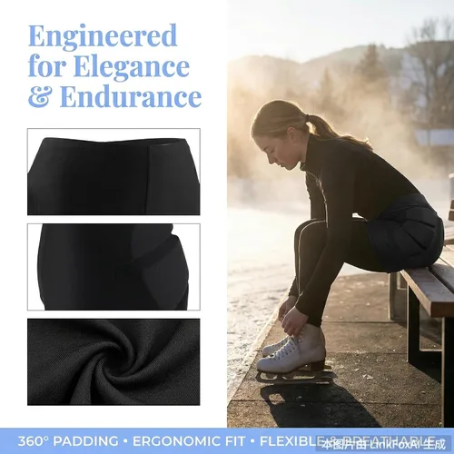 Vista 3 de HIPS - Pantalones cortos para niñas y mujeres, equipo de protección, para entrenamiento de rodillos de esquí, para jóvenes y adultos