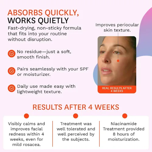 Vista 6 de Fig.1 Recarga de suero facial de niacinamida para pieles sensibles 4% de niacinamida, suero brillante e hidratante para cara, tratamiento