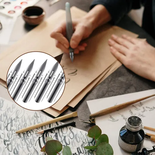 Vista 3 de Zonon Juego de 10 puntas de pluma de cómic, modelo G, puntas de caligrafía para repuestos de pluma estilográfica