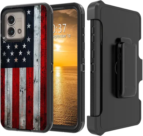 Vista 37 de Funda para Moto G Stylus 5G 2023 con funda de clip para cinturón y soporte, resistente de doble capa, resistente a prueba de golpes, para Motorola