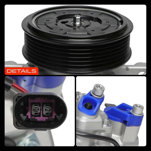 Vista 9 de A-Premium Compresor de aire acondicionado de CA con embrague compatible con A4 2004-2015, A4 Allroad 2013-2016, A4 Quattro, A5, A6, Q3, Q5, Q7