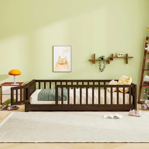 Vista 14 de Bellemave Cama Montessori de tamaño matrimonial con tablillas Blanco