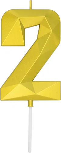 Vista 26 de DERVENTA Vela Grande de Cumpleaños Número 3D Verde Luminoso de 3.7 Pulgadas Celebración de Fiesta Aniversario Decoración Adorno para Pastel 1 Pieza