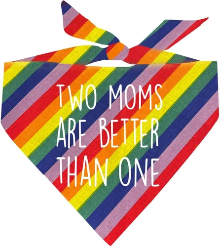 Vista 17 de Two Moms are Better Than One - Bandana para perro para el día de la madre, triángulo ajustable 100% algodón, fabricada en Estados Unidos, Día
