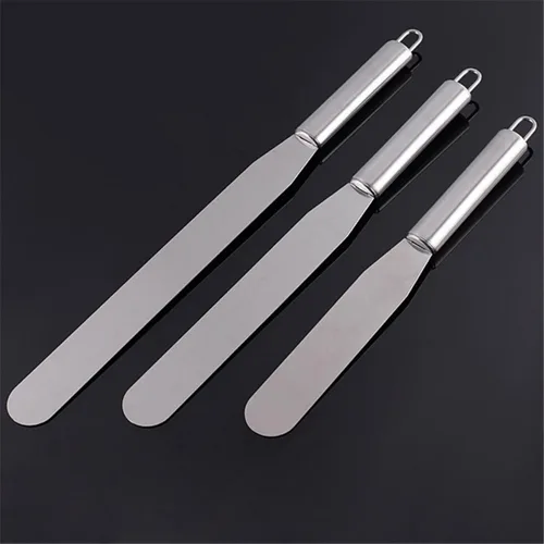 Vista 4 de ECYC Espátulas rectas de 6 pulgadas para glaseado de acero inoxidable cuchillo de mantequilla pastel crema esparcidor fondant herramienta
