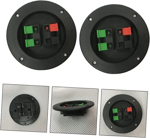 Vista 8 de 2 piezas de terminal de altavoz accesorio de poste de unión para caja de subwoofer, terminales de cable de altavoz duraderos para proyectos de audio