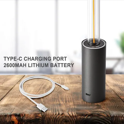 Vista 3 de Lámpara portátil inalámbrica, 3 vías táctil USB recargable con pilas, lámpara pequeña minimalista para mesita de noche y cocina, luz ambiental