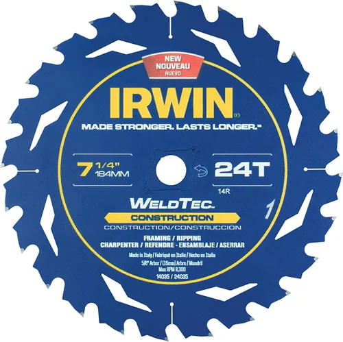 Vista 2 de IRWIN Tools MARATHON - Hoja de sierra circular inalámbrica de carburo, 6 1/2 pulgadas, 18T (14020)