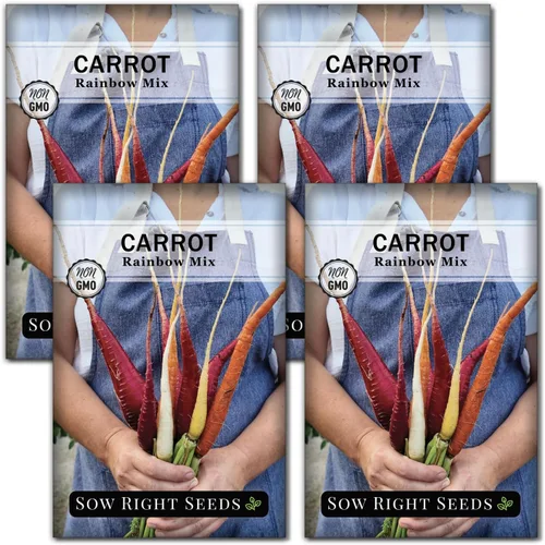 Vista 9 de Sow Right Seeds - Semillas de zanahoria Rainbow Mix para plantar - Paquete de reliquia sin OMG con instrucciones para plantar un huerto casero