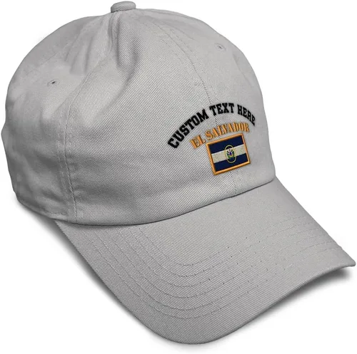 Vista 33 de Speedy Pros Sombrero de béisbol suave bordado papá sombrero El Salvador bandera bordado hombres y señoras gorra de béisbol algodón