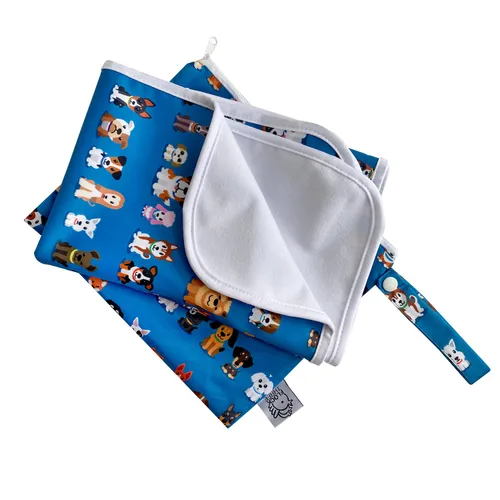 Vista 6 de Flockthree Cambiador impermeable para bebé con bolsa de almacenamiento (28.7 x 19.7 pulgadas), lavable, lavable, reutilizable, a prueba de fugas