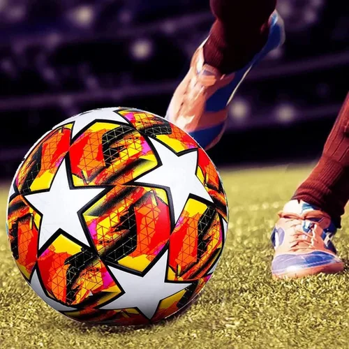 Vista 2 de Soccer Ball Size 5, with Pump & Needles, Outdoor Sports Official Match Soccer Ball for Adult Youth Training Practice Ball for Indoor