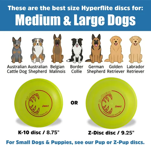 Vista 2 de Hyperflite K-10 SofFlite - Disco volador suave para perros, paquete de 2, M