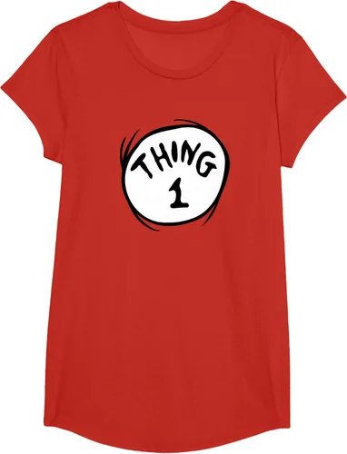 Vista 5 de Dr. Seuss Camiseta con emblema de Thing 1 Rojo