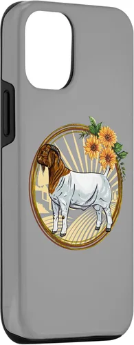 Vista 3 de Funda con borde de girasol para iPhone 15 Meat Goat Boer Buck