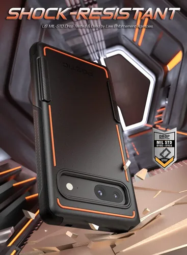 Vista 4 de Poetic Neon Series - Funda compatible con Pixel 7A 5G de 6.1 pulgadas, doble capa, resistente, resistente, ligera, delgada, a prueba de golpes