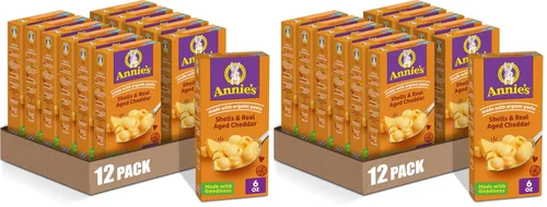 Vista 16 de Conchas de Annie's y Cheddar Añejo Real, hecho con pasta orgánica y queso real, 6 onzas