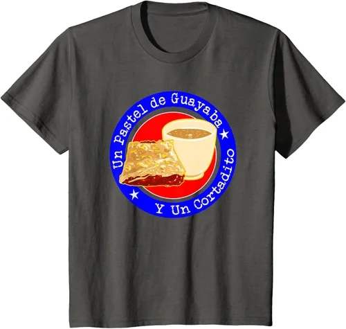 Vista 28 de Divertido desayuno cubano café guayaba guayaba café camiseta Negro