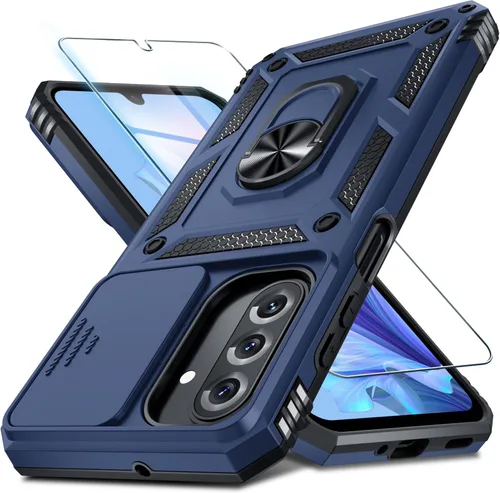 Vista 51 de Janmitta Funda compatible con Samsung Galaxy A16 5G/4G con Cubierta Deslizante Integrada para Lente de Cámara + Protector de Pantalla + Soporte