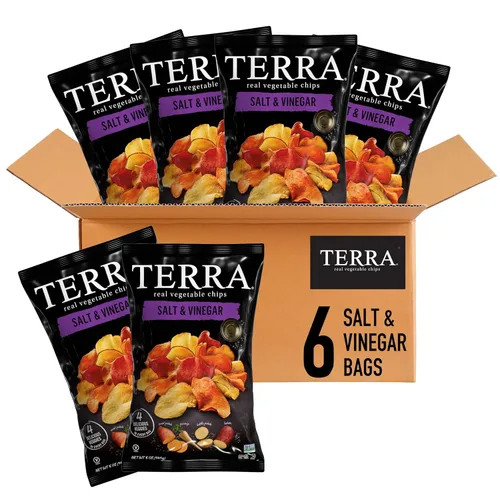 Vista 15 de Terra Chips de verduras, chips azules con sal marina, 5 onzas (paquete de 12)