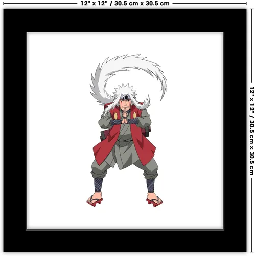 Vista 7 de Gallery Pops Naruto Shippuden - Arte de pared Jiraiya, versión enmarcada negra, 12 x 12 pulgadas