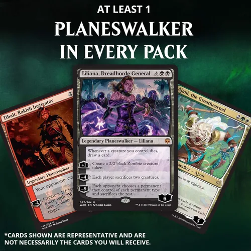 Vista 3 de MTG Magic Juegos de barajas de The Gathering, War of The Spark, ambas son barajas de Planeswalker