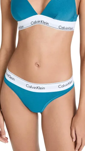 Vista 8 de Calvin Klein Calzones estilo tanga de algodón modernas para mujer Negro