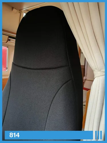 Vista 3 de Bremer SITZBEZÜGE Fundas de asiento compatibles con conductor y pasajero de autocaravana, color negro liso 814