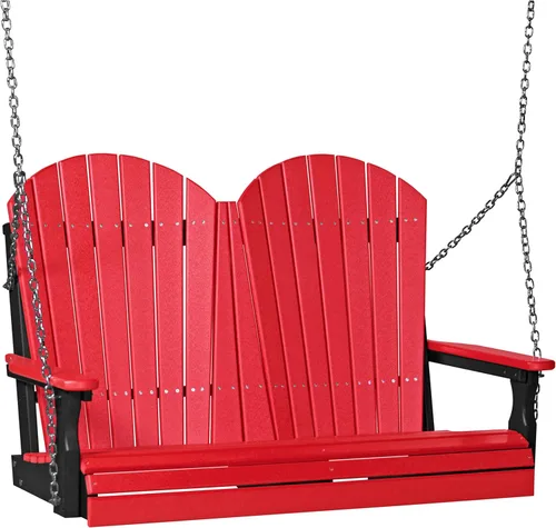 Vista 26 de LuxCraft Columpio Adirondack de 4' - Disponible en 22 colores Caoba antigua